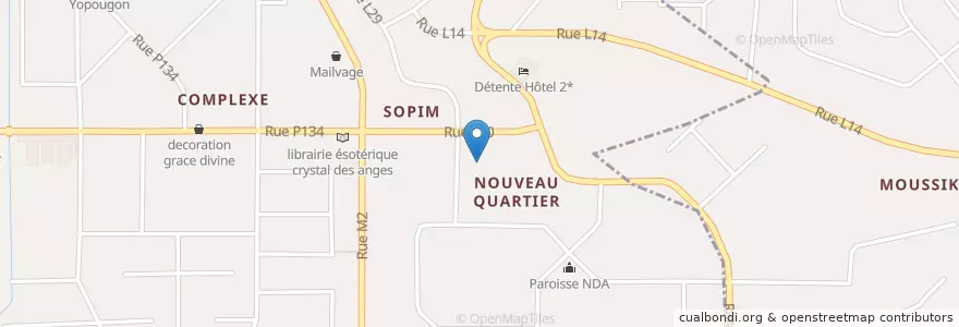 Mapa de ubicacion de Groupe Scolaire Sicogi 5 en Fildişi Sahili, Abican, Yopougon.