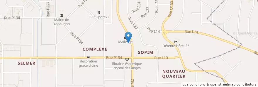 Mapa de ubicacion de Asko lavage Professionnel en ساحل عاج, آبیجان, Yopougon.