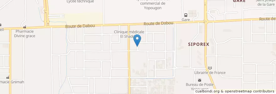 Mapa de ubicacion de Buvette en コートジボワール, アビジャン, Yopougon.