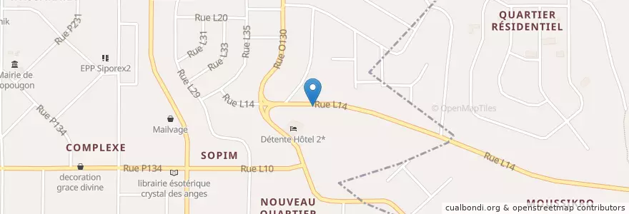 Mapa de ubicacion de Ecole maternelle Eben-Ezer en ساحل العاج, أبيدجان, Yopougon.