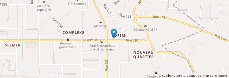 Mapa de ubicacion de Centre medical bein être en Elfenbeinküste, Abidjan, Yopougon.