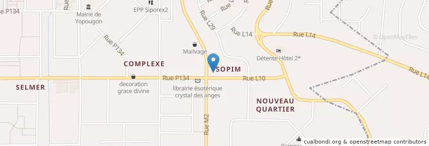 Mapa de ubicacion de Station Fluel Save en Côte D’Ivoire, Abidjan, Yopougon.