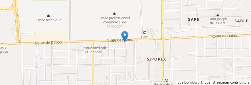 Mapa de ubicacion de Mobil Money en Costa De Marfil, Abiyán, Yopougon.
