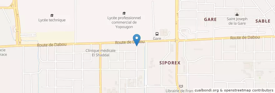 Mapa de ubicacion de Garbadrome en Ivory Coast, Abidjan, Yopougon.