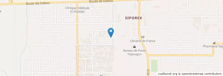 Mapa de ubicacion de Garbadrome en Кот-Д’Ивуар, Абиджан, Yopougon.
