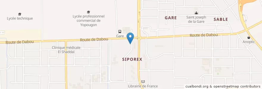 Mapa de ubicacion de Mobil Money en ساحل عاج, آبیجان, Yopougon.