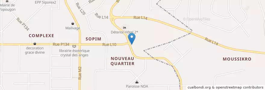 Mapa de ubicacion de Station Powex en 科特迪瓦, 阿比让, Yopougon.