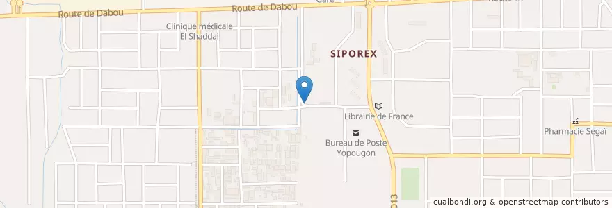 Mapa de ubicacion de Kiosque en 코트디부아르, 아비장, Yopougon.