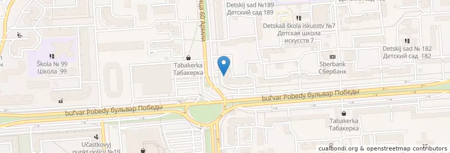 Mapa de ubicacion de Дон en Rusya Federasyonu, Центральный Федеральный Округ, Voronej Oblastı, Городской Округ Воронеж.
