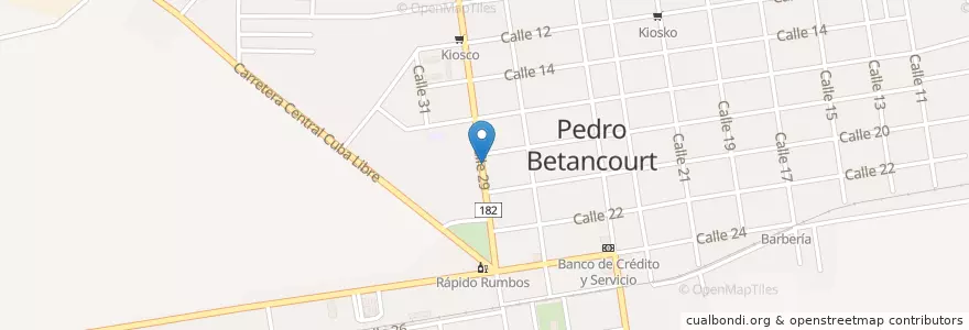 Mapa de ubicacion de Sede Universitaria Pedro Betancourt en Kuba, Matanzas, Pedro Betancourt.