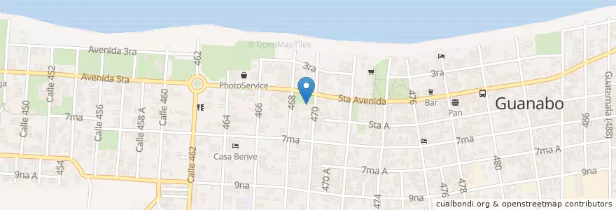 Mapa de ubicacion de Comida rápidas de Guanabo en کوبا, La Habana, Habana Del Este.