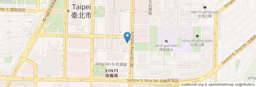 Mapa de ubicacion de 路易．莎咖啡 en Taiwan, 新北市, Taipei, 信義區.