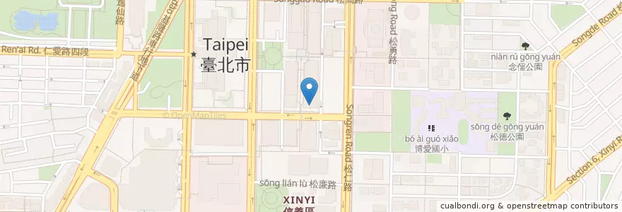 Mapa de ubicacion de 無印良品咖啡 en 台湾, 新北市, 台北市, 信義区.