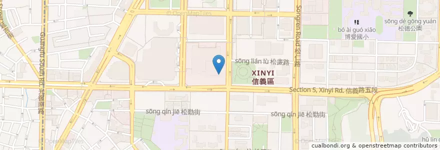 Mapa de ubicacion de 星巴克 en Taiwan, 新北市, Taipei, 信義區.