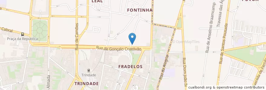 Mapa de ubicacion de São Vicente de Paulo en Portekiz, Norte, Área Metropolitana Do Porto, Porto, Porto, Cedofeita, Santo Ildefonso, Sé, Miragaia, São Nicolau E Vitória.