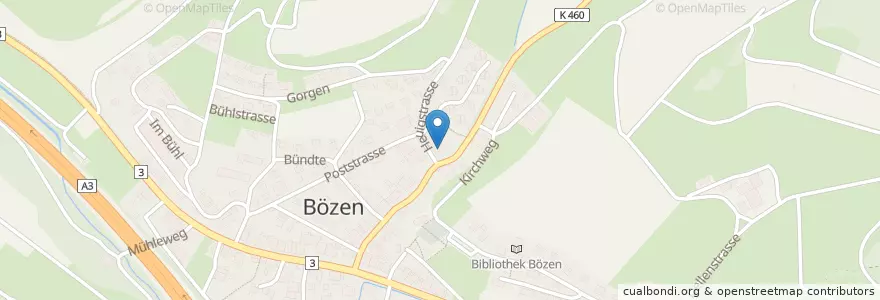 Mapa de ubicacion de Restaurant Frohsinn en 스위스, Aargau, Bezirk Brugg, Bözen.
