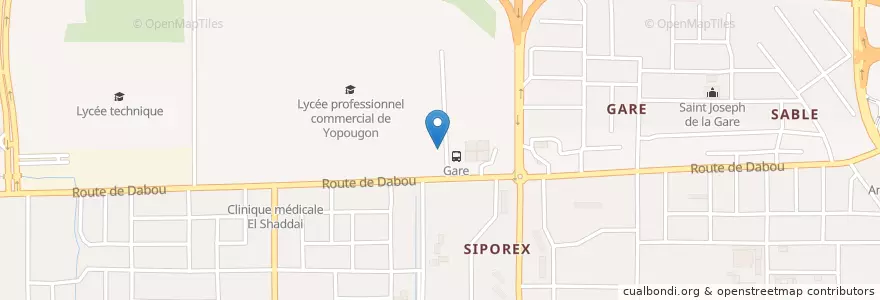 Mapa de ubicacion de Mobil Money en 코트디부아르, 아비장, Yopougon.