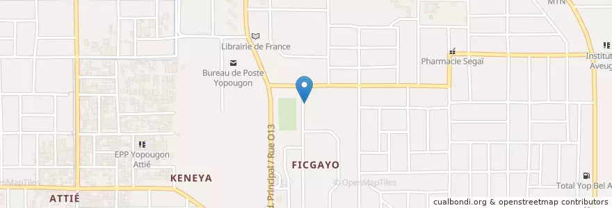 Mapa de ubicacion de Maquis entre nous en Ivoorkust, Abidjan, Yopougon.