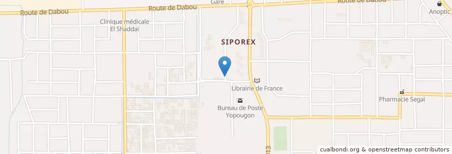 Mapa de ubicacion de Restaurant Patisserie Les Anges en ساحل العاج, أبيدجان, Yopougon.