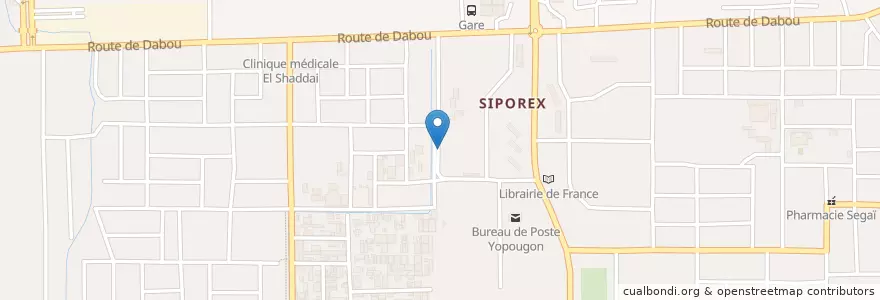 Mapa de ubicacion de Maquis Droit De Veto en Кот-Д’Ивуар, Абиджан, Yopougon.