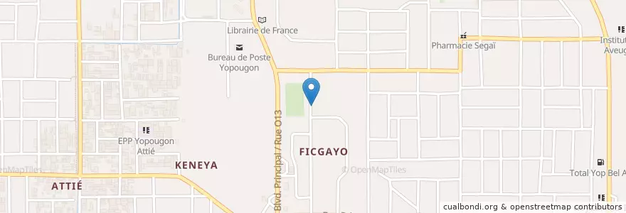 Mapa de ubicacion de Maquis fair play en Costa D'Avorio, Abidjan, Yopougon.