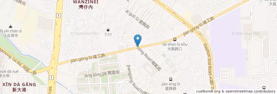 Mapa de ubicacion de 曾家莊豆漿 en Taïwan, Kaohsiung, 三民區.