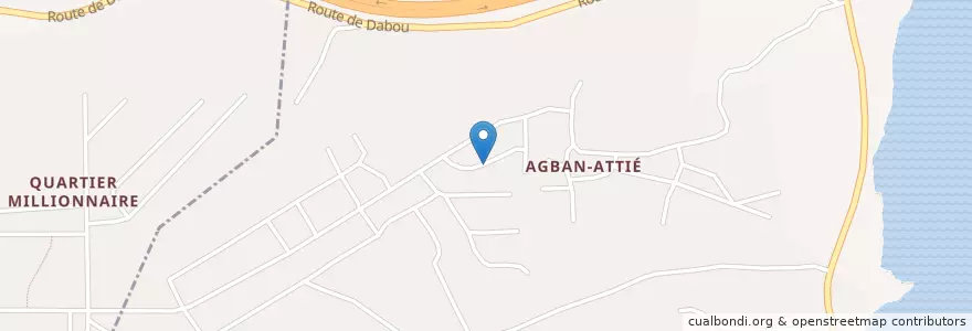 Mapa de ubicacion de Maquis La Pharmacie de Garde en Côte D’Ivoire, Abidjan, Attécoubé.