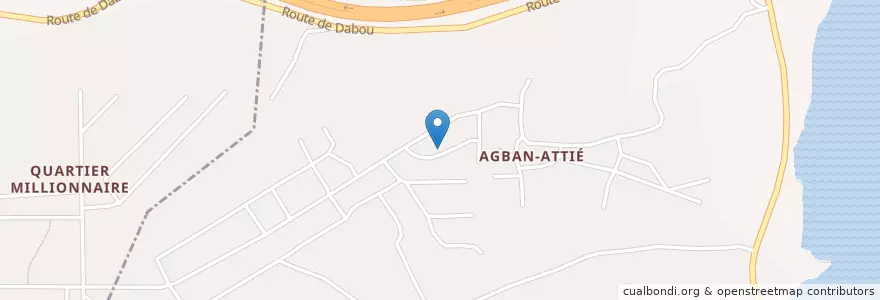 Mapa de ubicacion de cabinet Medical Le Social en Fildişi Sahili, Abican, Attécoubé.