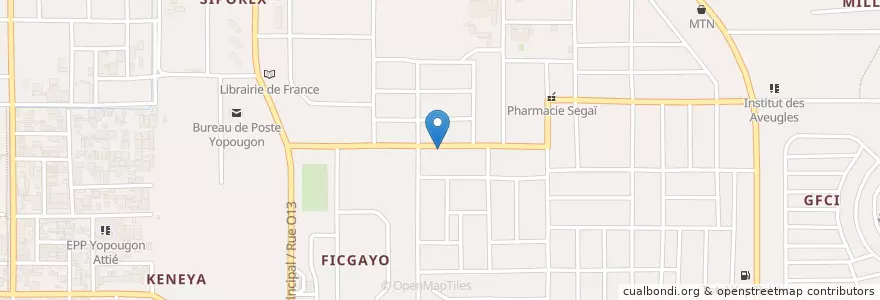 Mapa de ubicacion de Ecole privé gloire divine en Кот-Д’Ивуар, Абиджан, Yopougon.
