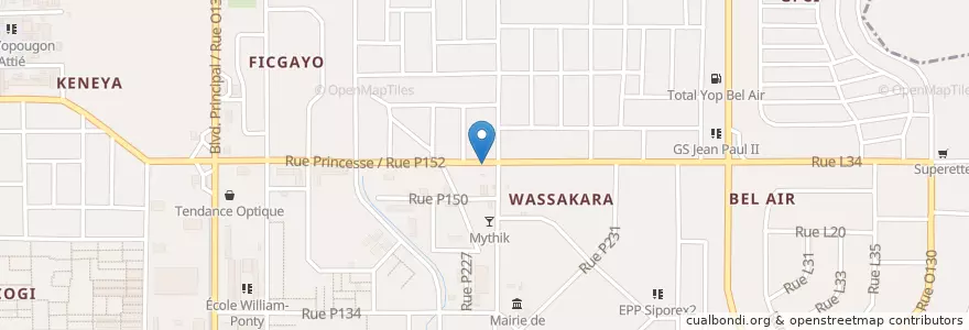 Mapa de ubicacion de Fist discothèque en Кот-Д’Ивуар, Абиджан, Yopougon.