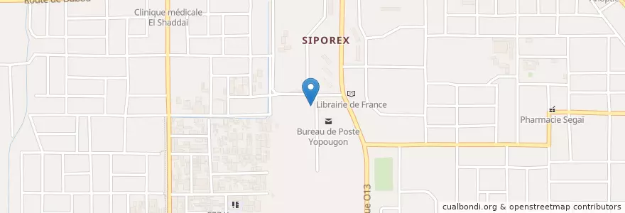 Mapa de ubicacion de Garbadrome en Кот-Д’Ивуар, Абиджан, Yopougon.