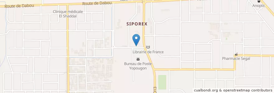 Mapa de ubicacion de Mobil Money en Costa D'Avorio, Abidjan, Yopougon.