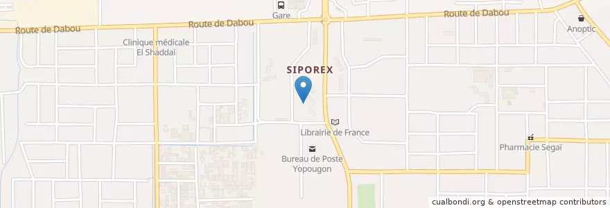 Mapa de ubicacion de Maquis Chez Leo en Ivory Coast, Abidjan, Yopougon.