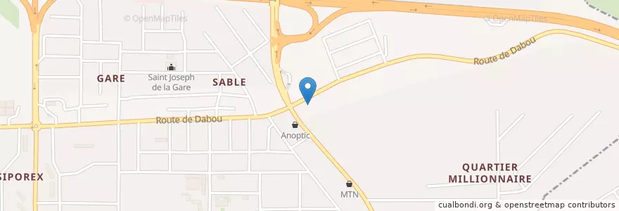 Mapa de ubicacion de Garba en Costa D'Avorio, Abidjan, Yopougon.