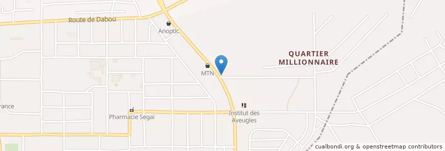 Mapa de ubicacion de Orange Money en Costa De Marfil, Abiyán, Yopougon.