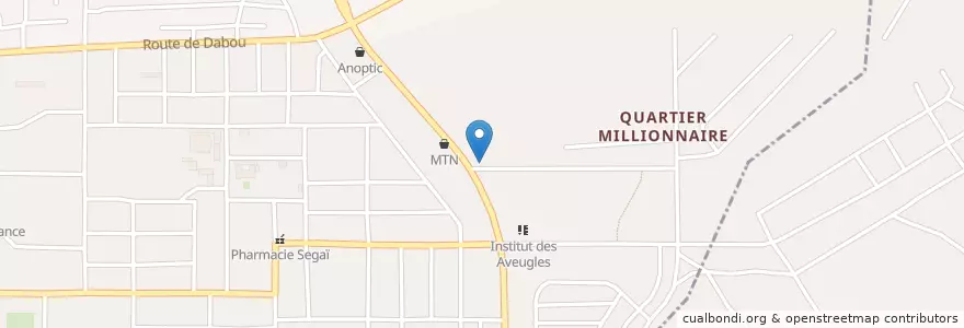 Mapa de ubicacion de Buvette en Ivory Coast, Abidjan, Yopougon.