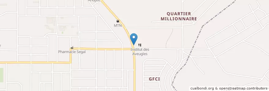 Mapa de ubicacion de Douahou en Côte D'Ivoire, Abidjan, Yopougon.