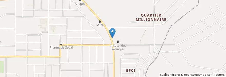 Mapa de ubicacion de Maquis le Manguier en Ivoorkust, Abidjan, Yopougon.
