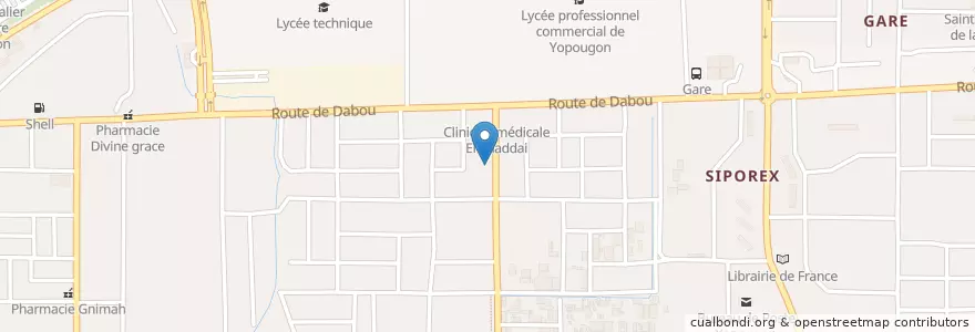 Mapa de ubicacion de Buvette en 科特迪瓦, 阿比让, Yopougon.