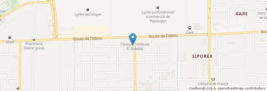 Mapa de ubicacion de Buvette en Fildişi Sahili, Abican, Yopougon.