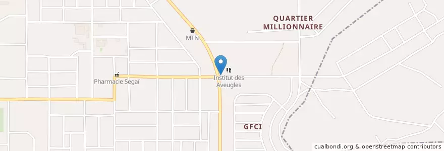 Mapa de ubicacion de Le Manguier en 科特迪瓦, 阿比让, Yopougon.