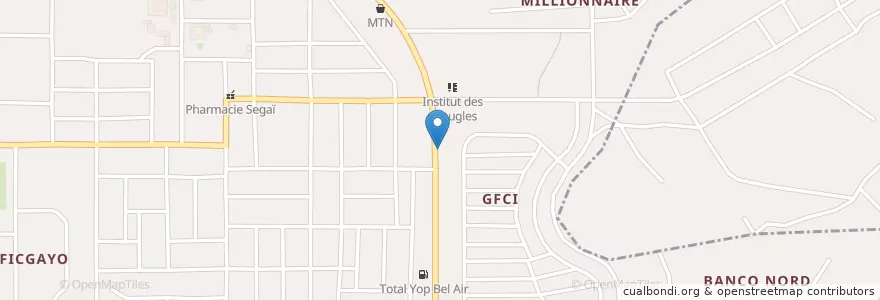 Mapa de ubicacion de La terrasse en Costa Do Marfim, Abidjan, Yopougon.