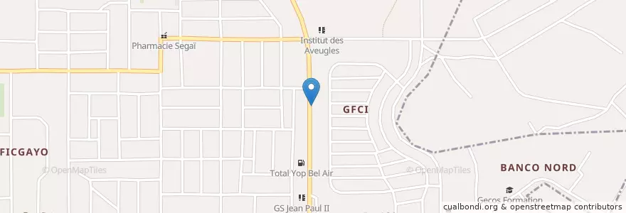 Mapa de ubicacion de Espace Resto Chez Sina en ساحل العاج, أبيدجان, Yopougon.