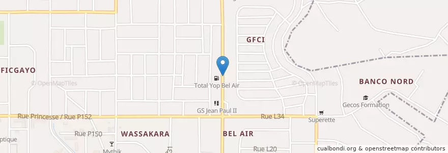 Mapa de ubicacion de Bekanty en Costa De Marfil, Abiyán, Yopougon.