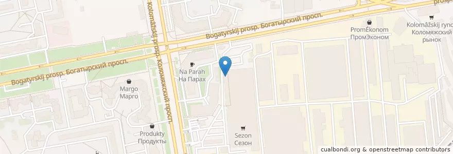 Mapa de ubicacion de Qiwi en Russia, Northwestern Federal District, Leningrad Oblast, Saint Petersburg, Приморский Район, Округ Комендантский Аэродром.