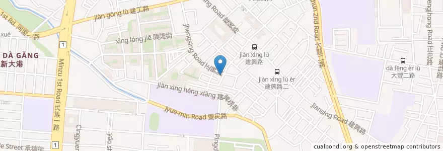 Mapa de ubicacion de 36味咖啡館 en Taiwán, Kaohsiung, 三民區.