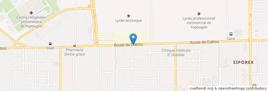 Mapa de ubicacion de Bar Vicky en Costa De Marfil, Abiyán, Yopougon.