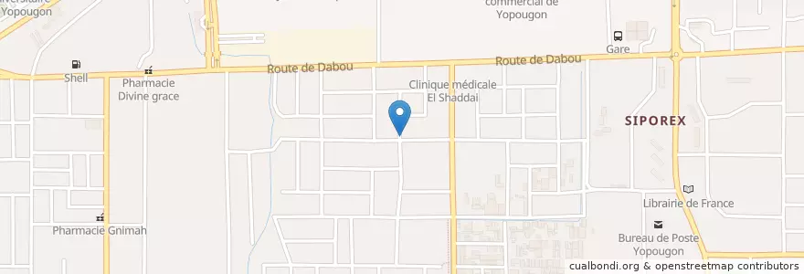Mapa de ubicacion de Garbadrome en 科特迪瓦, 阿比让, Yopougon.