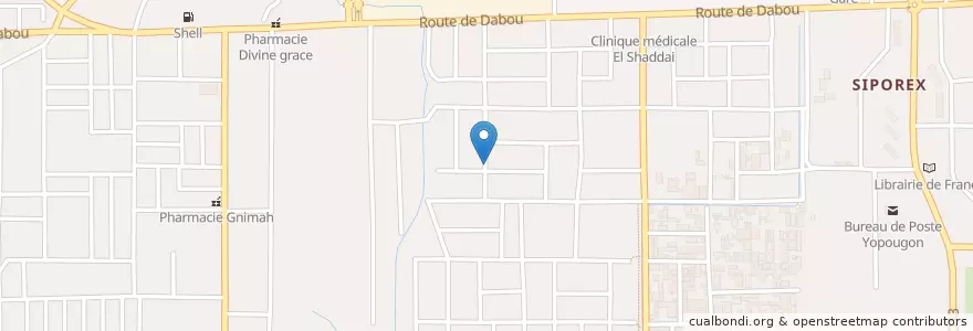 Mapa de ubicacion de Buvette en Elfenbeinküste, Abidjan, Yopougon.