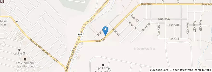 Mapa de ubicacion de Restaurant en コートジボワール, アビジャン, Adjamé.